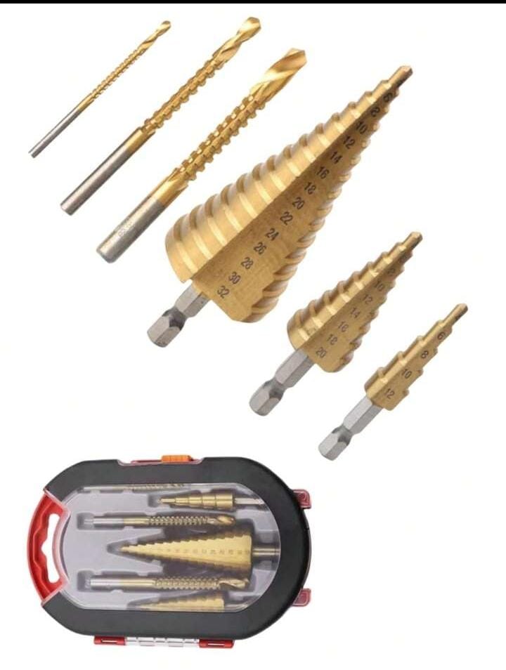 DrillMax Pro set de brocas escalonadas de titanio con estuche